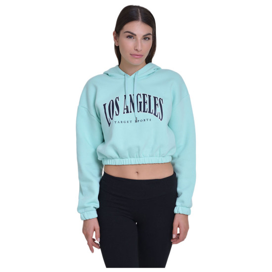 Target Γυναικείο φούτερ Loose Cropped Hoodie Fleece "Los Angeles" Target Γυναικείο φούτερ Loose Cropped Hoodie Fleece "Los Angeles"